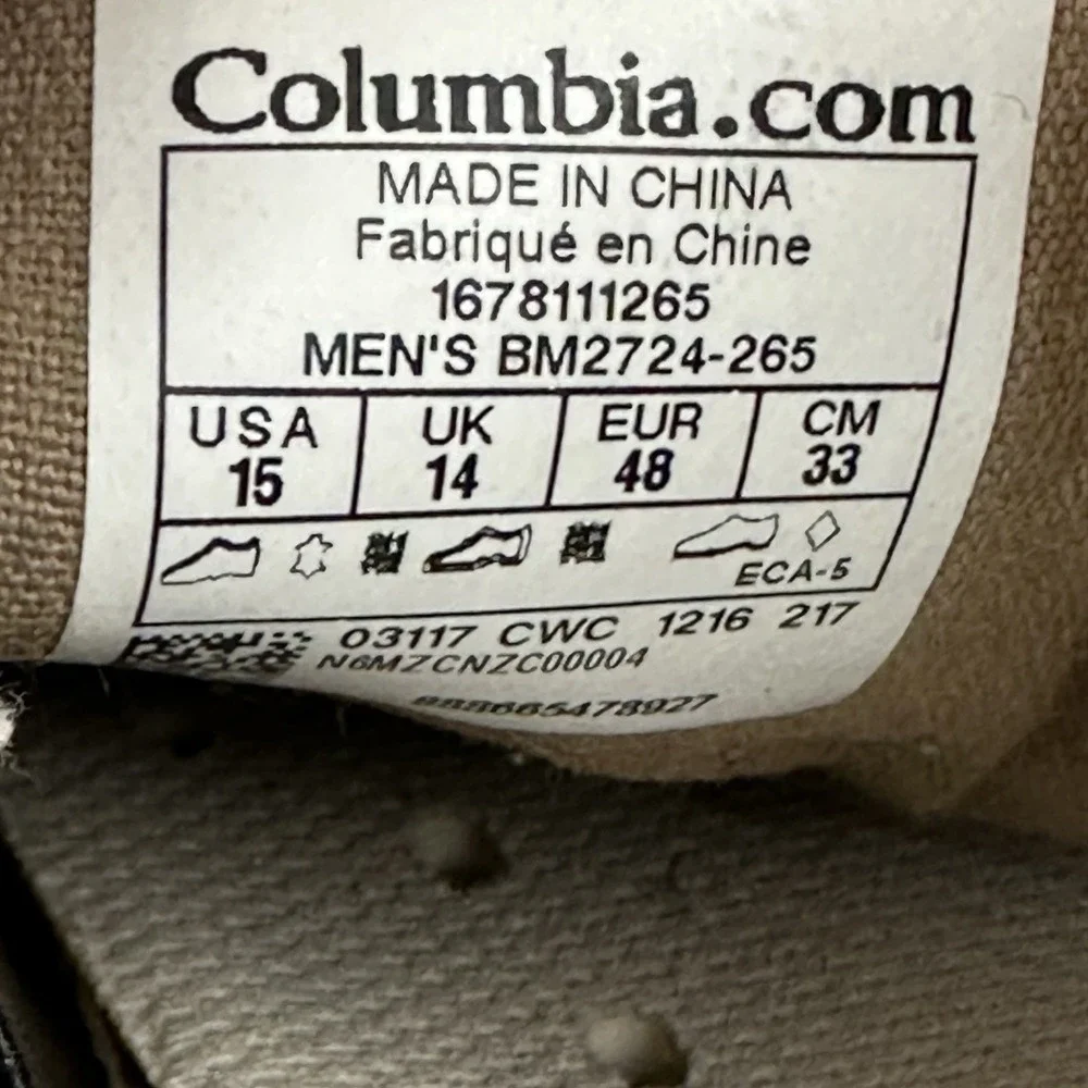 Columbia Bahama Vent PFG Laced Boat Deck Shoes Mens 15 Tan Beige